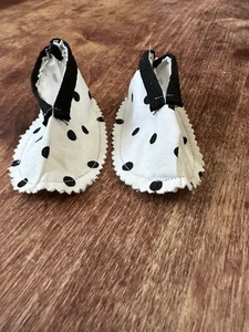 Scarpe culla neonato fatte a mano - 3 mesi stampa pois tessuto suola morbida scarpa - Foto 1 di 4