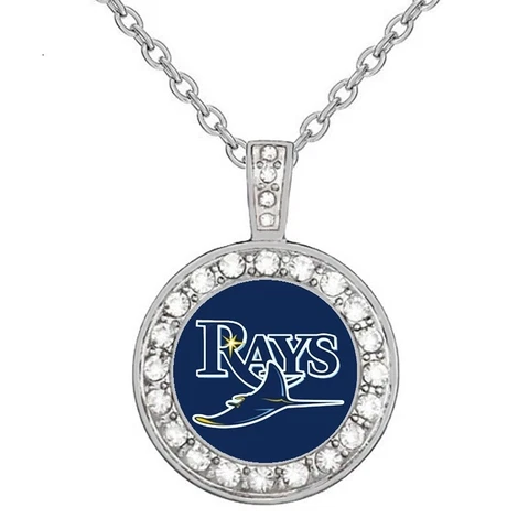 Tampa Bay Rays Womens Sterling Silver Chain Link Necklace With Pendant D18 Cover