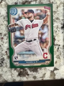 2020 TOPPS GYPSY QUEEN GREEN PARALLEL ROOKIE CARD INDIANS LOGAN ALLEN #123 - Picture 1 of 1