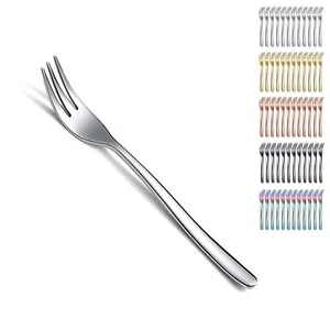 Dessert Forks 12 Pieces 6.15" Stainless Steel Cake Forks Silverware Set Fruit Fo - Picture 1 of 7