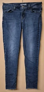 Levis 535 Jeans blau Super Skinny Distressed Saum Stretch W29 L28 Größe 29 - Bild 1 von 8