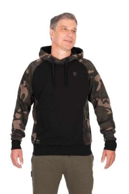 Sudadera con capucha Fox Premium 310 negra y camuflaje/ropa de pesca Foto 1 de 4