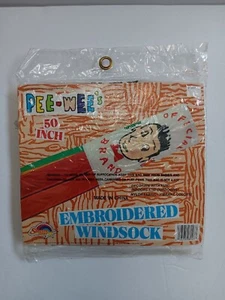 Pee-Wee's 50 Inch Embroidered Windsock NIB Spectra Star 1988 China - Picture 1 of 3