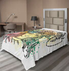 Occult Flat Bed Sheet Female Shaman Feathers