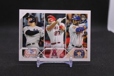 AL HRs Leaders (Aaron Judge / Mike Trout / Yordan Alvarez) LL #246 2023 Topps