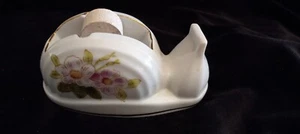 Vintage LJ Porcelain Tape Dispenser Floral Pattern 4.25 x 2.5''  - Picture 1 of 6