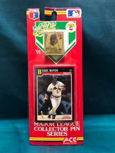1991 ACE SCORE MVP Collector Pin Series Card Barry Bonds Pittsburgh Pirates New - Picture 1 of 4