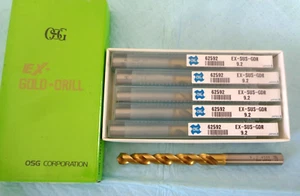 New OSG EX-SUS-GOLD 62592 Hi Performance Jobber 9.2 mm Drill Bit HSS TiN Coated - Picture 1 of 2