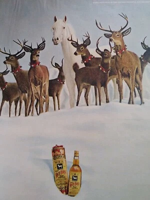  White Horse Scotch Print Ad Original Vtg 1972 Sleepy Hollow Lake Hartsdale NY  - Image 1 of 4