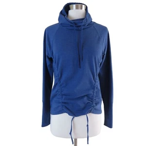 LUCY Women's Blue Lean and Mean Funnel Neck Adjustable Sweatshirt Size S - Picture 1 of 9