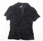 Miss Posh Womens Black Jacket Blazer Size 12 Button