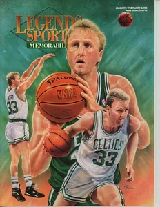 1993 JAN/FEB LEGENDS MAGAZINE LARRY BIRD COVER INCLUDES A 9 CARD UNCUT SHEET - Picture 1 of 4