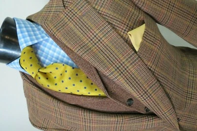 Paul Stuart Woven In England Hounds tooth tweed window pane sport coat 42 R - Image 1 of 4