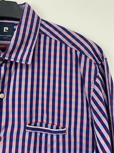 Pierre Cardin Men's Purple Striped Stretch Cotton Long Sleeve Shirts Size M - Picture 1 of 6