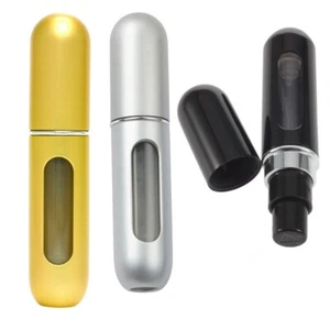 3 x Mini Travel Refillable Perfume Atomizer Bottle Spray Scent Pump Travel Case - Picture 1 of 9