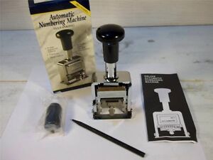 ROGERS AUTOMATIC NUMBERING STAMP MACHINE WITH INK AND STYLUS - NEW SEALED!