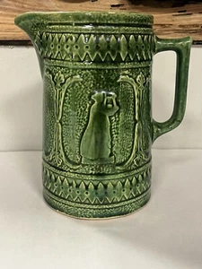 Vintage Green Roseville Robinson Stoneware Pitcher Ransbottom RRPCO (EY) - Picture 1 of 11