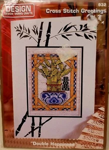 Vintage Greeting Card Stitch Kit Counted Cross Stitch NOS 4”x6” Sealed - Picture 1 of 3
