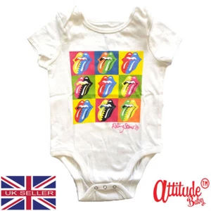 Rolling Stones Niños Bebé Crece-Dos Tonos-Oficial-Banda de Rock Bebé Crecimiento-Rock Pesado - Imagen 1 de 2