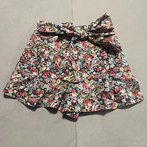J. Crew X Liberty Fabrics Womens Belted Bow Floral Cotton Shorts, Size 10 - Picture 1 of 13