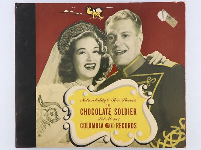 Nelson Eddy & Risë Stevens – The Chocolate Soldier 3x78rpm Record Book Set M-482 Foto 1 de 4