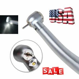 Turbina dental de fibra óptica de alta velocidad LED pieza de mano generador eléctrico 4 agujeros USPS - Imagen 1 de 12