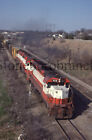 Original RR Slide: SLSF (FRISCO) SD45 #929 freight @ Merriam KS; 4/19/1980