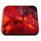 Square MDF Magnets - Red Nebula Galaxy Stars Space  #21935