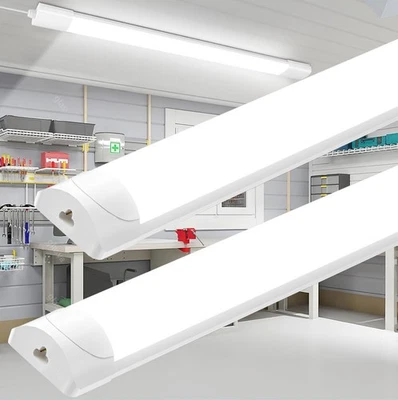 LED wet room light fixture workshop lamp basement office 60/90/120/150 cm - Image 1 of 4