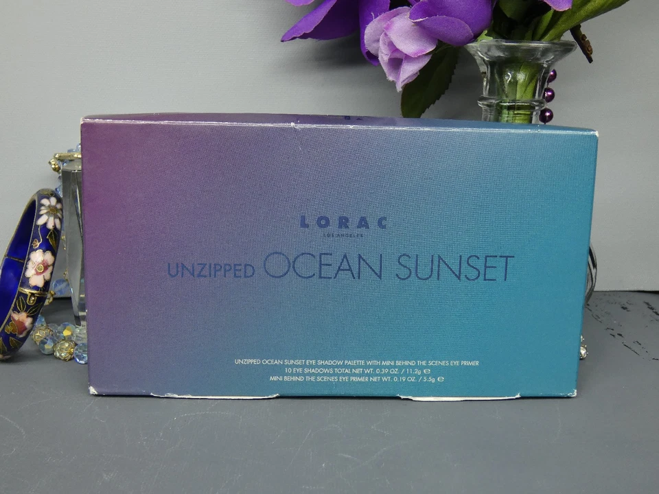 Lorac Unzipped OCEAN SUNSET EyeShadow Palette + Primer 2017 Limited Edition NIB - Image 1 of 4