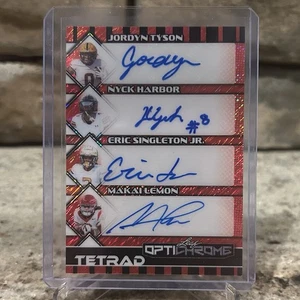 2025 Leaf Optichrome Tetrad Autograph Tyson/Harbor/Singleton Jr./Lemon 1/1 - Picture 1 of 2