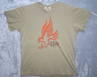 Camiseta Juicy Couture Y2K EE. UU. Para Hombre Gráfico Águila Tostado Naranja Flocado Logo Grande Foto 1 de 4