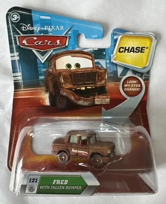NUEVO 2009 Disney Pixar Cars ojos lenticulares Fred con parachoques caído No. 121 Chase Foto 1 de 4