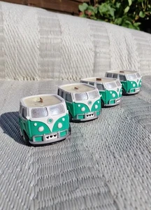 Campervan Candle,scented soy wax candle with wooden wick. Handmade. - Picture 1 of 5