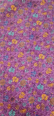 Fabri Quilt Ancient Messages By Cindy Ugarte Purple Cotton Fabric #9274 BTHY HTF - Image 1 of 4