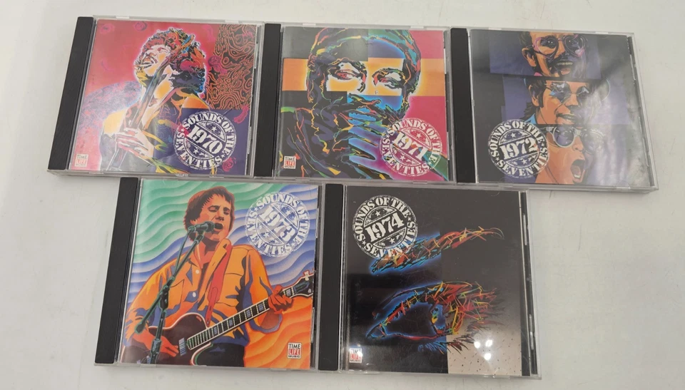 LOT 8 TIME-LIFE CDs Sounds of the Seventies 70s ~ 1970-1974 CD Set Foto 1 de 2