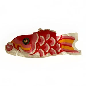 Vintage 1970’s Kanebo Japanese Carp Wind Sock Fish Flag Paper Windsock 20” - Picture 1 of 4