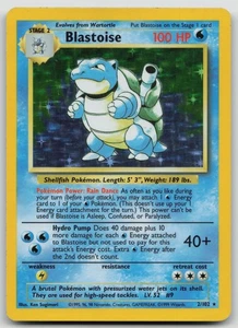 1999 Pokemon TCG Base Set Blastoise #2/102 MP #2 - Picture 1 of 2