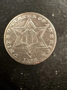 Beautiful 1858 Silver Three Cent Trime Auction With No Reserve! - Picture 1 of 4