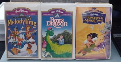 Lot Of 3 Walt Disney Masterpiece Collection VHS Tapes - Image 1 of 2