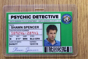 Psych TV Show ID Badge - Psychic Detective Shawn Spencer prop cosplay costume - Picture 1 of 2