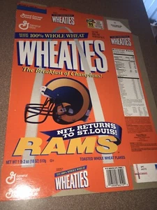 NFL Returns to ST. Louis RAMS Wheaties FLAT BOX - CRAZY LEGS - JEROME BETTIS - Picture 1 of 2