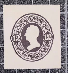 Scott U69 - 12 Cents Clay - Mint Cut Square - SCV - $100.00 - Picture 1 of 2