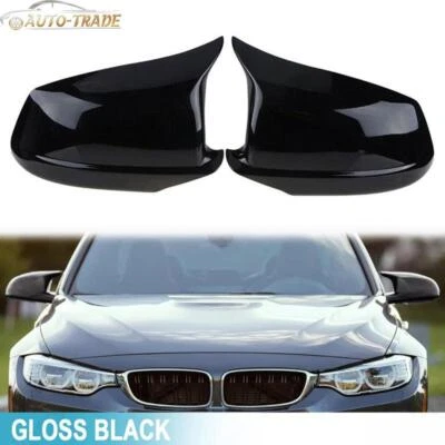 Glossy Black Side Mirror Cap Cover Fit For 2011-2013 BMW F10 535i 550i 530d 528i - Image 1 of 4