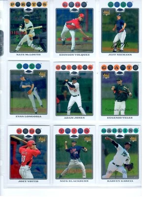 2008 TOPPS CHROME BASEBALL MASTER SET Cards #1-239 w/all the autos,2 insert sets - Image 1 of 2