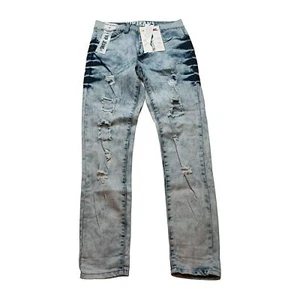 VIP Jeans Skinny Crop Acid Wash Distressed Women's 9/29 High Rise Stretch - Picture 1 of 8