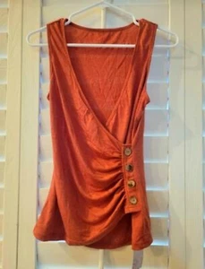 NEW Size Medium Emery Rose Shein Fall Burnt Rust Orange Color Fashion Tank... - Picture 1 of 3