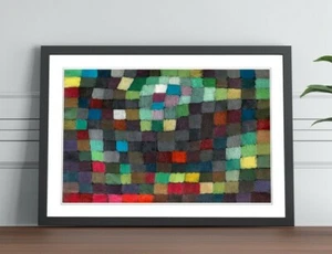 Coloured Squares Abstract Paul Klee POSTER FRAMED WALL ART PICTURE PRINT 4 SIZES - Picture 1 of 13