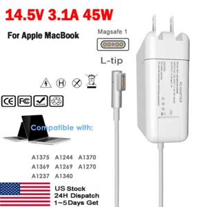 45W Netzteil "L-Tip" Ladeanschluss für Apple MacBook Air A1237 A1370 A1369 - Bild 1 von 12
