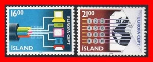 ISLANDIA 1988 EUROPA-CEPT SC#660-61 MNH CV$6,25 COMUNICACIONES - Imagen 1 de 1
